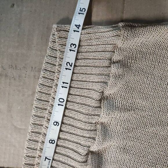 Crochet pullover vintage style boho chic see-through sweater Romantic top Med - Picture 7 of 8